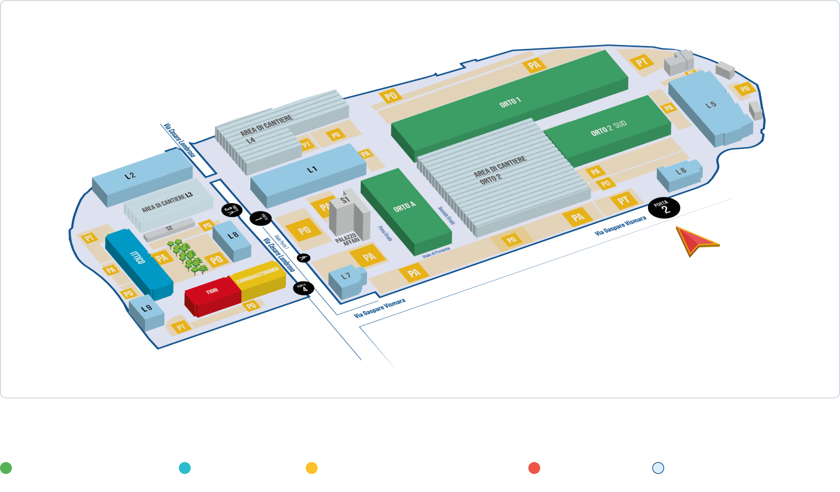 Mappa del Comprensorio